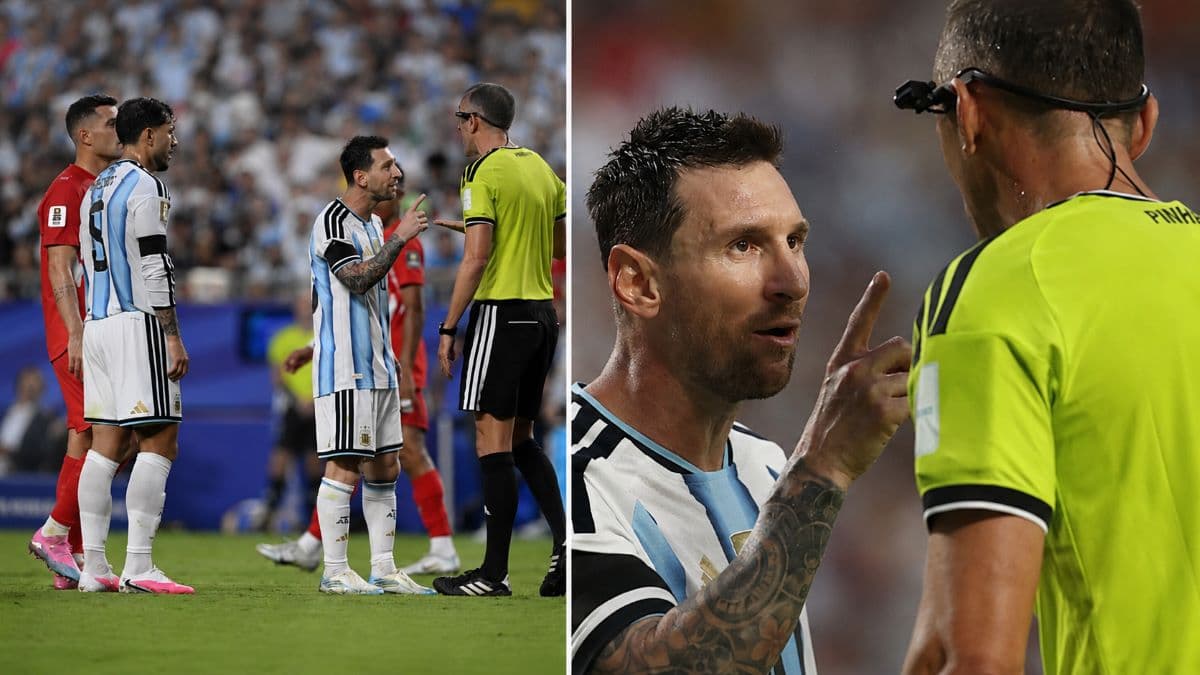 Lionel Messi u raspravi s portugalskim sudijom tokom četvrtfinala Svjetskog prvenstva