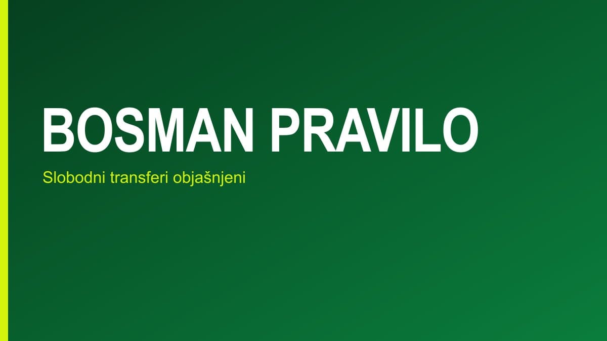 Grafika sa natpisom Bosman pravilo