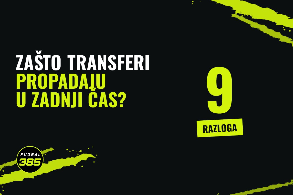 Grafika: natpis Zašto transferi propadaju u zadnji čas i broj 9 razloga