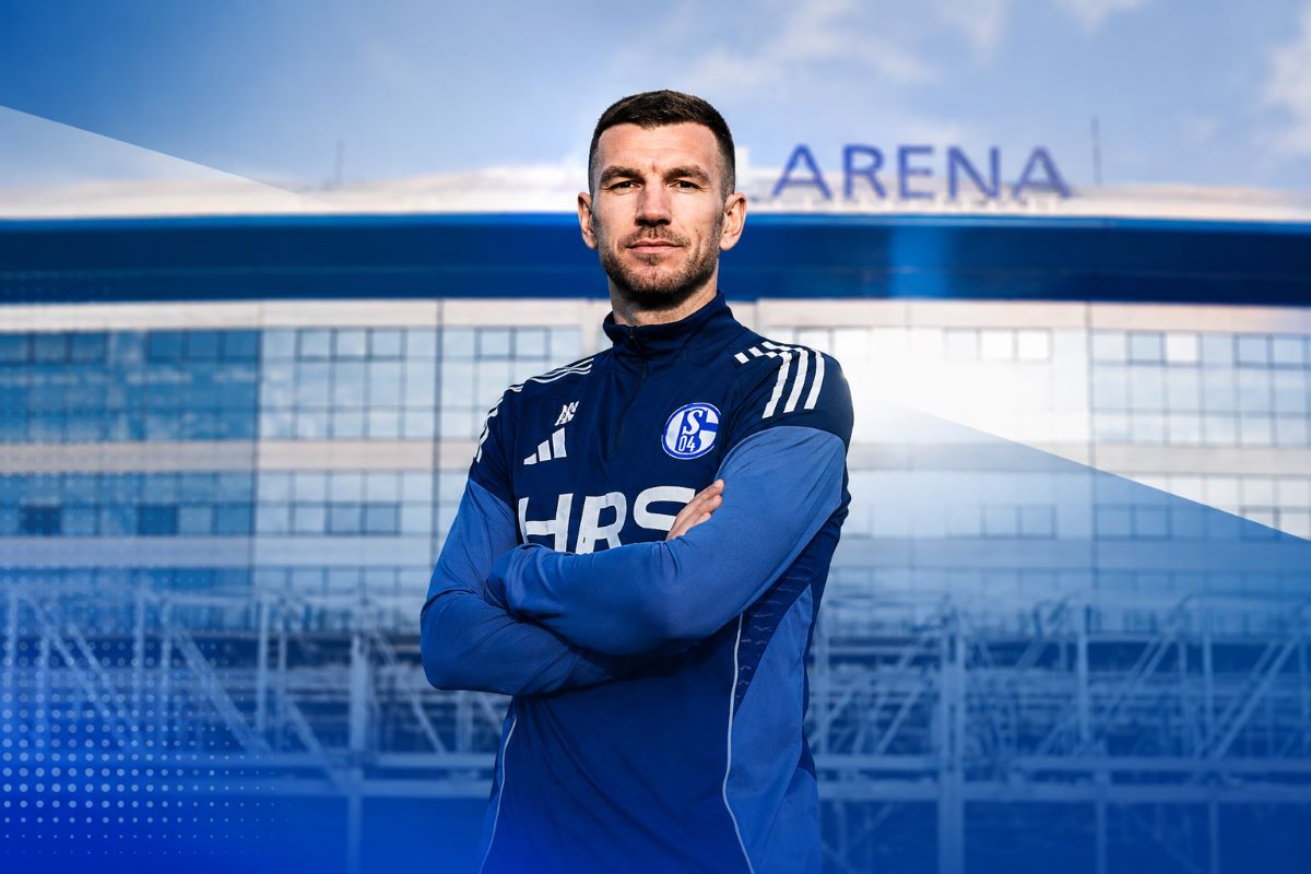 Edin Džeko u dresu Schalkea slavi pogodak