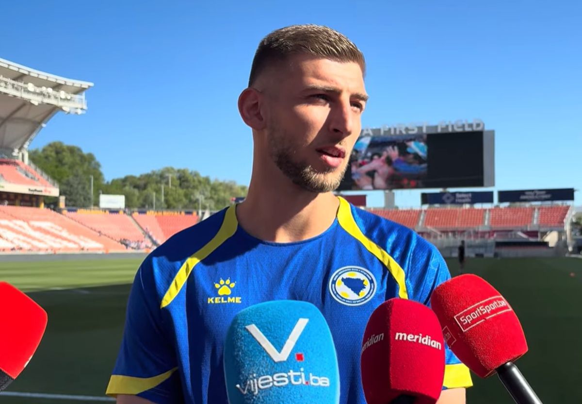 Jovo Lukić, napadač i reprezentativac Bosne i Hercegovine, tokom utakmice