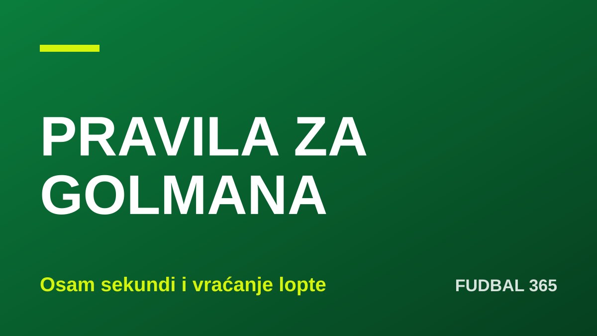 Pravila za golmana, naslovna grafika fudbal365