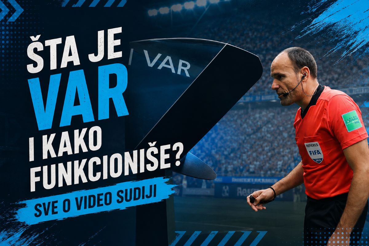 Grafika sa natpisom VAR i prikazom monitora