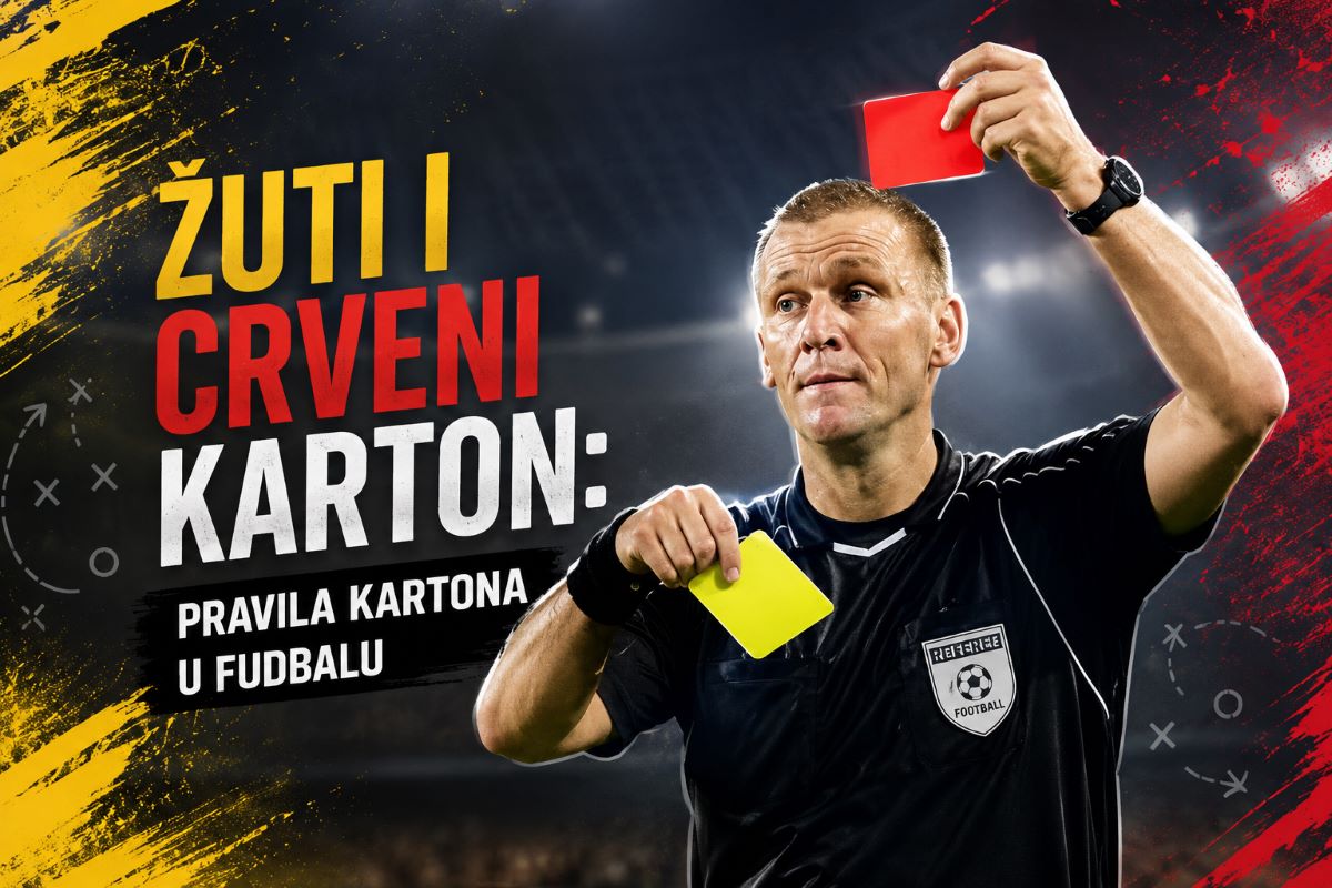 Grafika sa natpisom Žuti i crveni karton i prikazom dva kartona